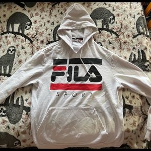 medium white FILA sport hoodie